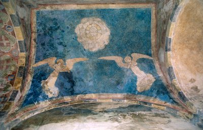 Affresco di un angelo nel vestibolo da Unknown